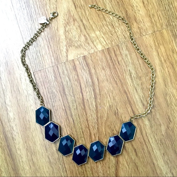 Gold and blue necklace - Picture 1 of 4
